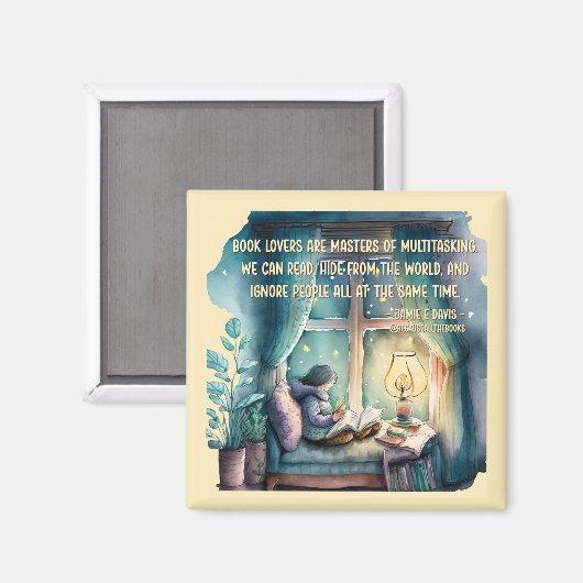 読書好きはタスクの数々の達人 マグネット (正面/裏面)