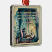 読書好きはタスクの数々の達人 メタルオーナメント (右)