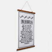 読書好きメールや文字を打つスラング黒い文字 吊り下げ型タペストリー (傾斜あり)