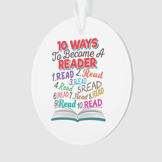 読書好き10人で読者になる方法 オーナメント (正面)