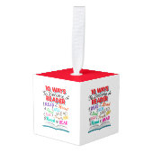 読書好き10人で読者になる方法 キューブオーナメント (正面アングル)