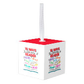 読書好き10人で読者になる方法 キューブオーナメント (裏面アングル)