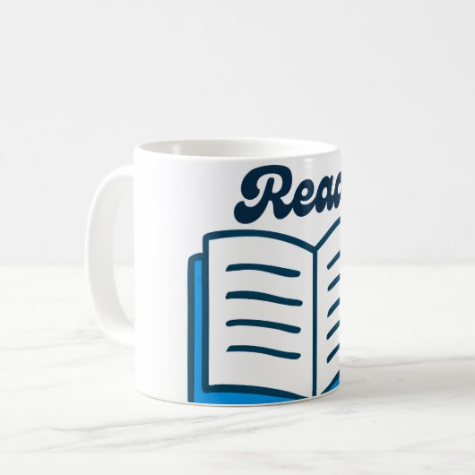 読書好き コーヒーマグカップ (正面左)