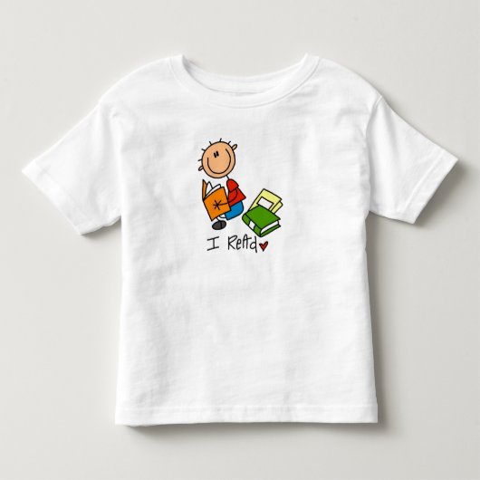 読書好き トドラーTシャツ (正面)