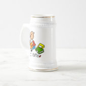 読書好き ビールジョッキ (正面左)