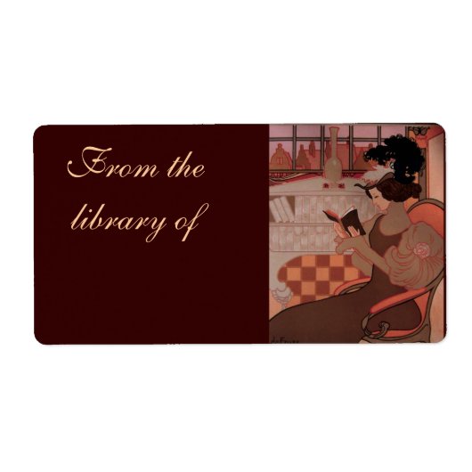 読書好き ラベル (正面)