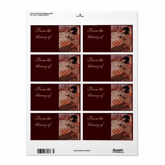 読書好き ラベル (フルシート)