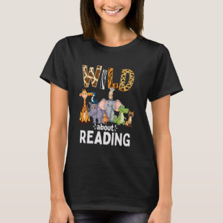 読書好き、読書と本の虫の図書館 Tシャツ