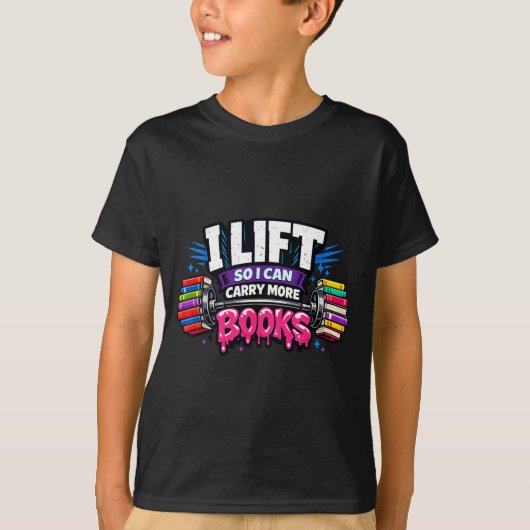 読書好き 読者 のためにもっと本を運べるエレベーター Tシャツ (正面)