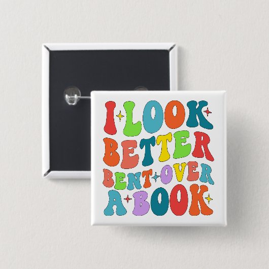 読書好きGroovyの方が好い 缶バッジ (正面&裏面)