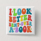 読書好きGroovyの方が好い 缶バッジ (正面)