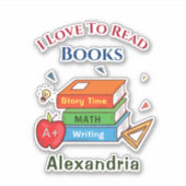 読書好読きのパーソナ読ライズ シール (正面)