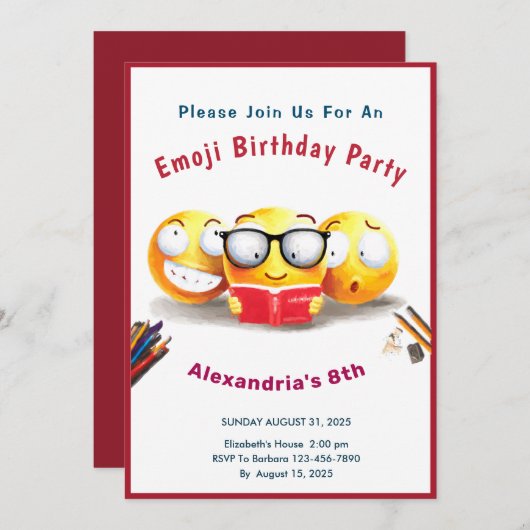 読書好読し 招待状 (正面/裏面)