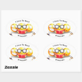 読書好読し 楕円形シール (シート)