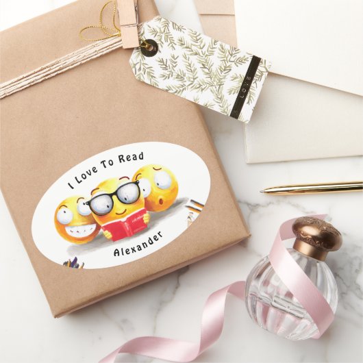 読書好読し 楕円形シール (ギフト)