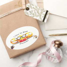 読書好読し 楕円形シール