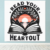 読書家が心ゆくまで読書を 読書好き キャンバスプリント (インサイチュ (ウッドフロア))