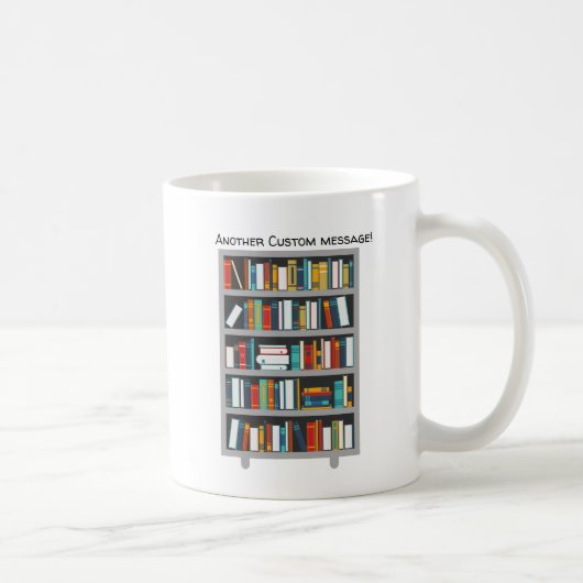 読書家のためのコーヒーカップ、ブックワーム | コーヒーマグカップ (右)