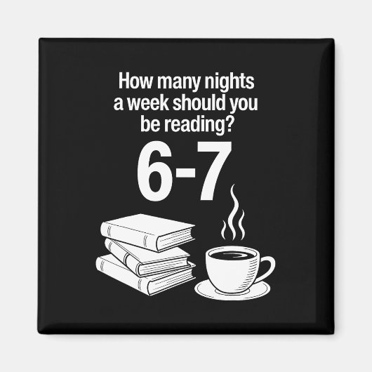 読書家のための英語教師ユーモアTシャツ 読書67 マグネット (正面)