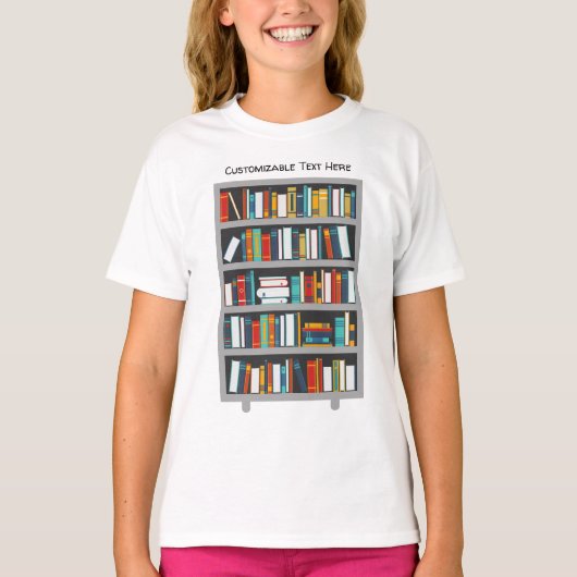 読書家のためのTシャツ - 本の虫 Tシャツ (正面)