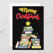 読書家のクリスマスツリーI 招待状 (正面/裏面)