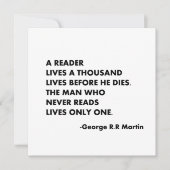 読書家は死ぬ前に千人暮らしている。 招待状 (正面)