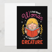 読書家へのギフト 大人の読書好き 招待状 (正面/裏面)