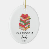 読書家、司書、先生のためのクリスマスオーナメント セラミックオーナメント (右)