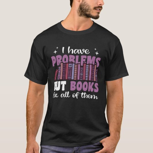 読書家+本好き+読書+本 Tシャツ (正面)