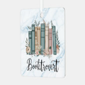 読書家,読書家,本版愛好家,カスタム メタルオーナメント (正面左)