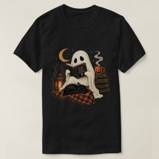読書幽霊ハロウィン Tシャツ