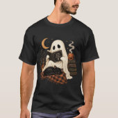 読書幽霊ハロウィン Tシャツ (正面)