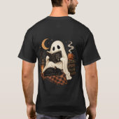 読書幽霊ハロウィン Tシャツ (裏面)
