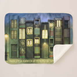 読書愛好家のための居心地の良い毛布 シェルパブランケット