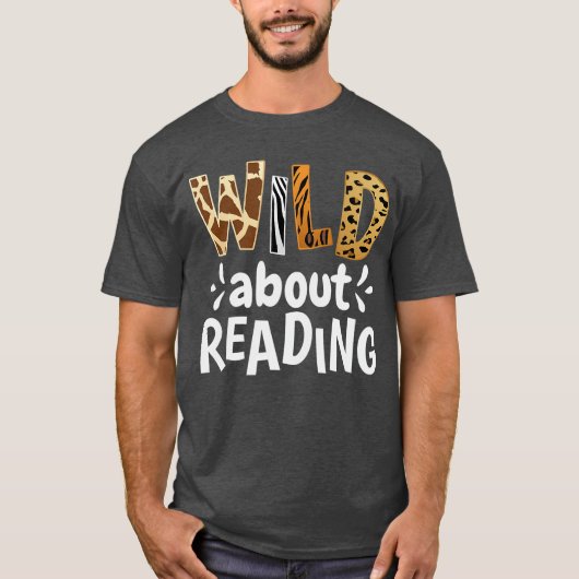 読書愛好家のための服 読書が大好き ワイルド アバウト リーディング B Tシャツ (正面)