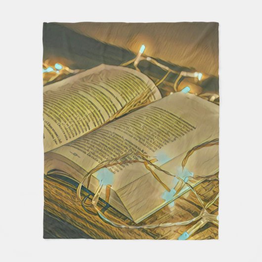 読書愛好家の司書へのプレゼント フリースブランケット (正面)