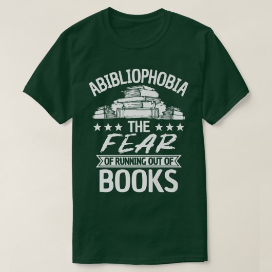 読書愛好家Abibliophia読書愛好家読の Tシャツ (デザイン正面)