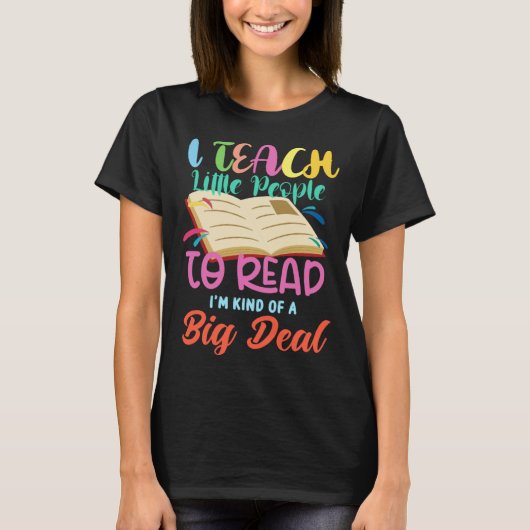 読書指導のプロ 大きな取引 読書好きのための本 Tシャツ (正面)