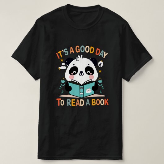 読書教師のシャ読ツには良い日 Tシャツ (デザイン正面)