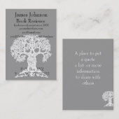 読書木の規則的な名刺Chubbie 名刺 (正面/裏面)