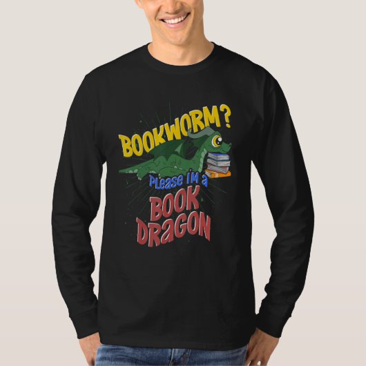 読書本読の神話の生き物かわいい本 Tシャツ (正面)
