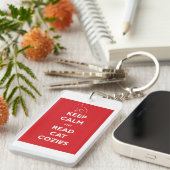 読書猫のCoziesの穏やかなおよびアクリルKeychain保って下さい キーホルダー (正面右)