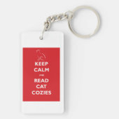 読書猫のCoziesの穏やかなおよびアクリルKeychain保って下さい キーホルダー (裏面)