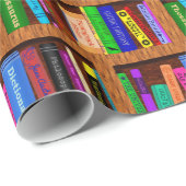 読書用図書棚パターン ラッピングペーパー (ロールコーナー)