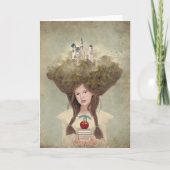 読書芸術を持つロマンチックな少女 カード (正面)