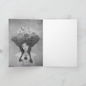 読書芸術を持つロマンチックな少女 カード (内部)