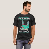 読書虫 私は本のドラゴン 本のドラゴン Tシャツ (正面フル)