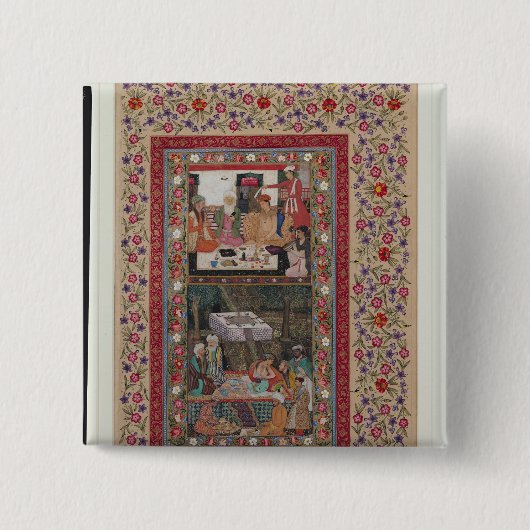 読書詩および宴会 缶バッジ (正面)