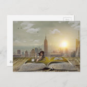 読書非難-私をカスタマイズ! ポストカード (正面/裏面)