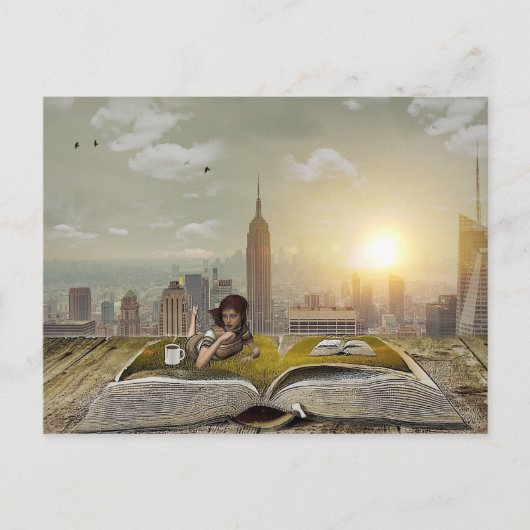 読書非難-私をカスタマイズ! ポストカード (正面)